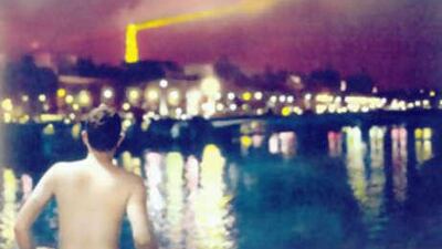 Self-portrait at Night, Paris by Youssef Nabil from his photographic book I Won't Let You Die .