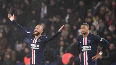 Neymar during a Ligue 1 match against Bordeaux on February 23, 2020. AFP