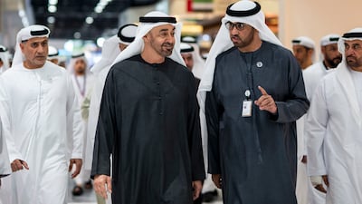 Sheikh Mohamed with Dr Al Jaber
