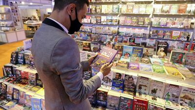 A visitor to Sharjah International Book Fair.