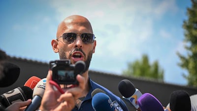 Former professional kickboxer and controversial influencer Andrew Tate. AFP