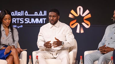 Former NFL Player Reggie Bush at the World Sports Summit