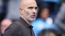 Enzo Maresca's Manchester City sit top of the Premier League table ahead of the match against Liverpool. EPA