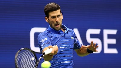 Novak Djokovic struggled with a shoulder injury throughout his match with Juan Ignacio Londero. AFP