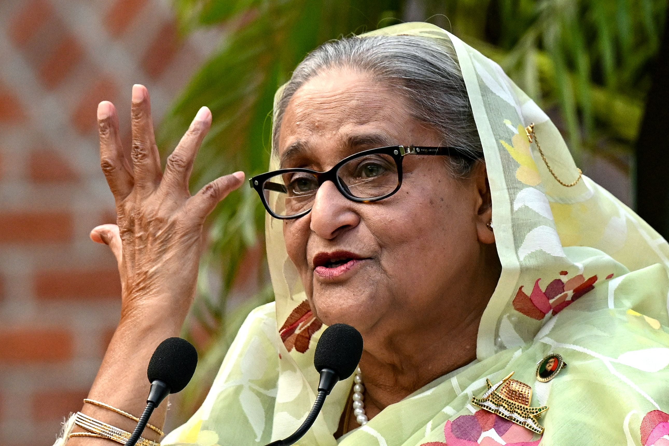 Image linked from the original feed: Ousted Bangladeshi leader Sheikh Hasina vows to return despite threat