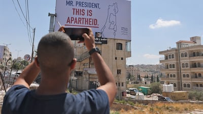 Mr Biden began a Middle East tour on Wednesday in Israel and he will also meet Palestinian leaders during his visit. AFP