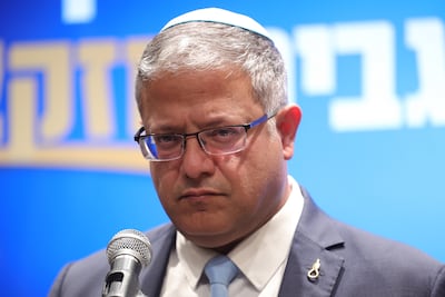 National Security Minister Itamar Ben Gvir. EPA