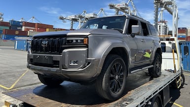 Stolen Toyota Land Cruisers being sent to the UAE were seized by authorities in Australia. Photo: Queensland Police