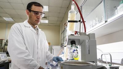 Ghaleb A Husseini, professor of chemical engineering at American University of Sharjah, where scientists are developing a system to deliver chemotherapy via a nano-particle injected into the body, allowing tumours to be targeted via ultrasound. Antonie Robertson / The National