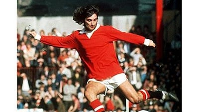 George Best, pictured in his Manchester United days, was a spent force by 1982.