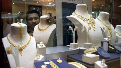 Some Dubai retailers whose main clientele are Indians said sales have fallen by as much as half because of restrictions on carrying gold to India. Nicole Hill / The National