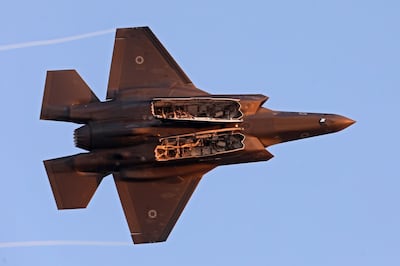 An Israeli air force F35 fighter jet. The UK is not expected to ban exports of parts for Israel’s F-35 programme. EPA