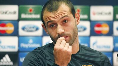 Barcelona and Javier Mascherano will host Manchester City on Wednesday March 12, 2014. Gustau Nacarino / Reuters / March 11, 2014