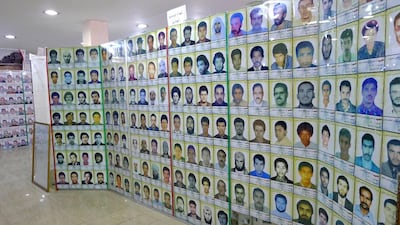 One of the walls of the Misurata War Museum, which lists over 5,000 martyrs. Tom Westcot for The National