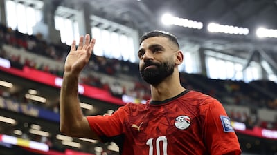 Mohamed Salah of Egypt celebrates after winning the FIFA World Cup 2026 Round of 32 match Australia against Egypt, in Dallas, USA, 03 July 2026. EPA / CHRISTOPHER NEUNDORF