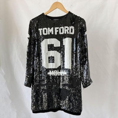 Sequinned Molly 61 minidress by Tom Ford, Dh4,400 on BOPF. Courtesy BOPF