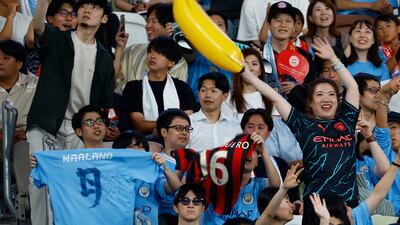 Manchester City fans before the match. Reuters