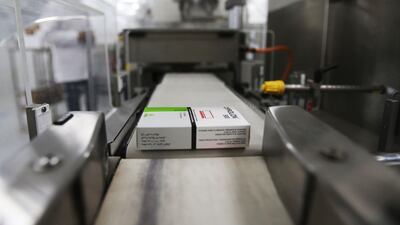 The Hikma Pharmaceuticals laboratory in Amman. The company operates in more than 50 countries and employs about 8,700 people. Salah Malkawi / The National