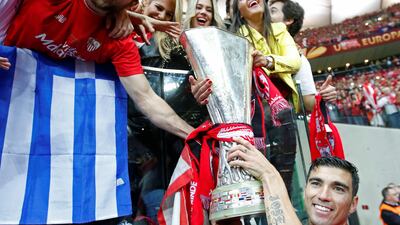 The winger scored nine times in 109 appearances for the Seville club. Carl Recine/File Photo