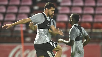 UAE national team train ahead of their World Cup 2022 qualifier against Thailand. Courtesy UAE FA