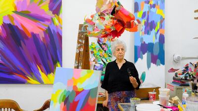 Samia Halaby. Courtesy of the artist and Sfeir-Semler Gallery Beirut/Hamburg