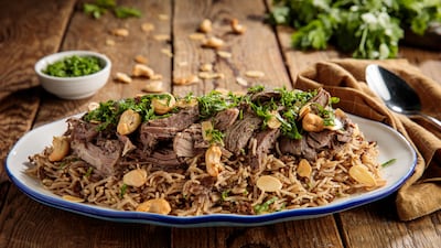 Lamb ouzi: you can't go wrong with meat, spice-infused rice and nuts. Getty Images