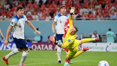 ENGLAND RATINGS: Jordan Pickford 7 - Save in 55th minute after a shot was deflected off Harry Maguire. Another clean sheet. Getty Images