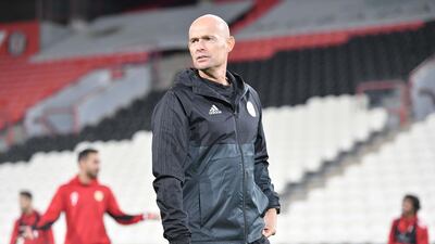 Marcel Keizer's Al Jazira side are second in the Arabian Gulf League, behind table-toppers Sharjah only on goal difference. Courtesy Al Jazira FC