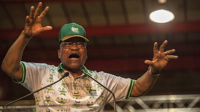 Outgoing ANC president and current South African President Jacob Zuma . Mujahid Safodien/AFP