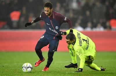 Neymar is among a select group of strikers who could go on and score 50 goals in 2018. Franck Fife / AFP