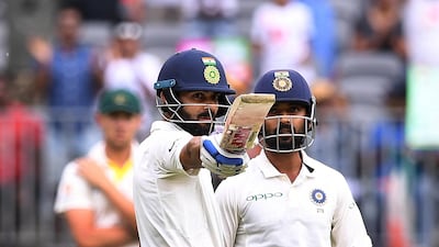 India captain Virat Kohli, left, and vice captain Ajinkya Rahane have put on an unbroken 90-run stand for the fourth wicket. Reuters
