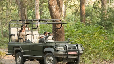 Jeep safaris are organised by the Meghauli Serai resort. Courtesy Meghauli Serai