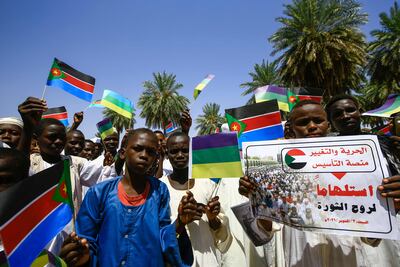 Delegations arrive to attend a conference titled the National Consensus Charter of the Forces of Freedom and Change in Khartoum. AFP