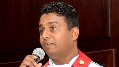 KAC Prasad, the executive chef at the Miramar Al Aqah Beach Resort. Courtesy Miramar Al Aqah Beach Resort