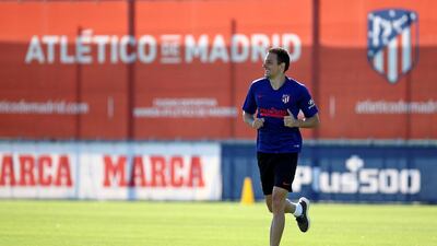 Santiago Arias during a training session at Wanda Sport City. EPA