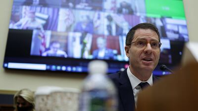 Chief executive of Bitfury Brian Brooks speaks during a hearing before the House Financial Services Committee on Capitol Hill. AFP