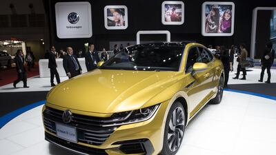 The Arteon R-Line at the Volkswagen booth during the Tokyo Motor Show. Tomohiro Ohsumi/Getty