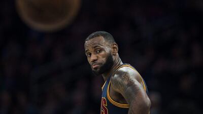 Cleveland Cavaliers' LeBron James pauses during the second half of the team's NBA basketball game against New York Knicks, Saturday, February 4, 2017, in New York. Andres Kudacki / AP Photo