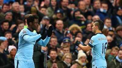Wilfried Bony shown replacing Sergio Aguero in a Premier League match earlier this year. Clive Brunskill / Getty Images / February 21, 2015