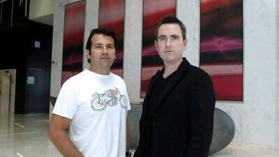 Anthony Dalton, right, the managing director of BWM Naked, and Guy Sinclair, the creative director, will lead the communications agency in Abu Dhabi. Jeffrey E Biteng / The National