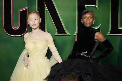 Ariana Grande and Cynthia Erivo at the UK premiere of Wicked in November 2024. EPA