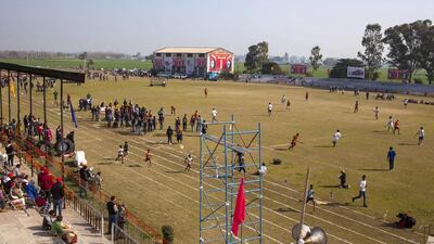 An Aerial view of the venue of the Kila Raipur Sports Festival 2015.