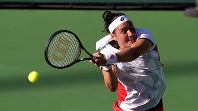 Ons Jabeur at the BNP Paribas Open tennis tournament. AP
