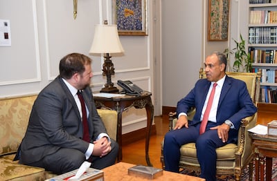 Stephen Doughty with the Egyptian Foreign Minister, Dr Badr Abdelatty. Photo: Ministry of Foreign Affairs