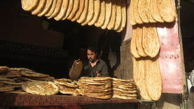 Bread is displayed at a shop in Quetta, western Pakistan. EPA