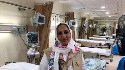 Dr Iman Ashqar, who became the first female medical director of Mina Emergency Hospital. Balquees Basalom / The National