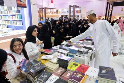 Book traders from Middle East and North Africa showcase titles at the Sharjah Book Fair. Pawan Singh / The National