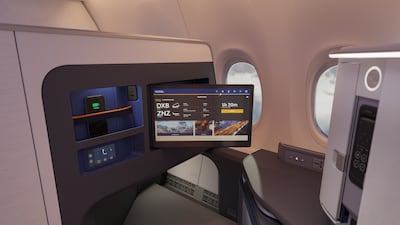 The new suites come with large entertainment screens, compatible with Bluetooth headphones