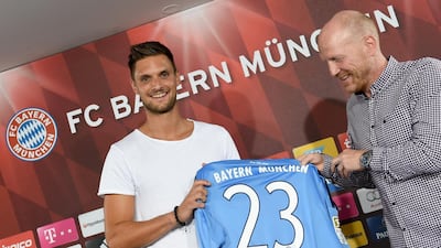 Sven Ulreich is unveiled as a Bayern Munich player during a press conference on July 1, 2015. Andreas Gebert / AFP