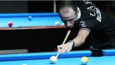 Salah Al Rimawi finished with a silver medal at the GCC Billiards Championship. Courtesy UAEBSA